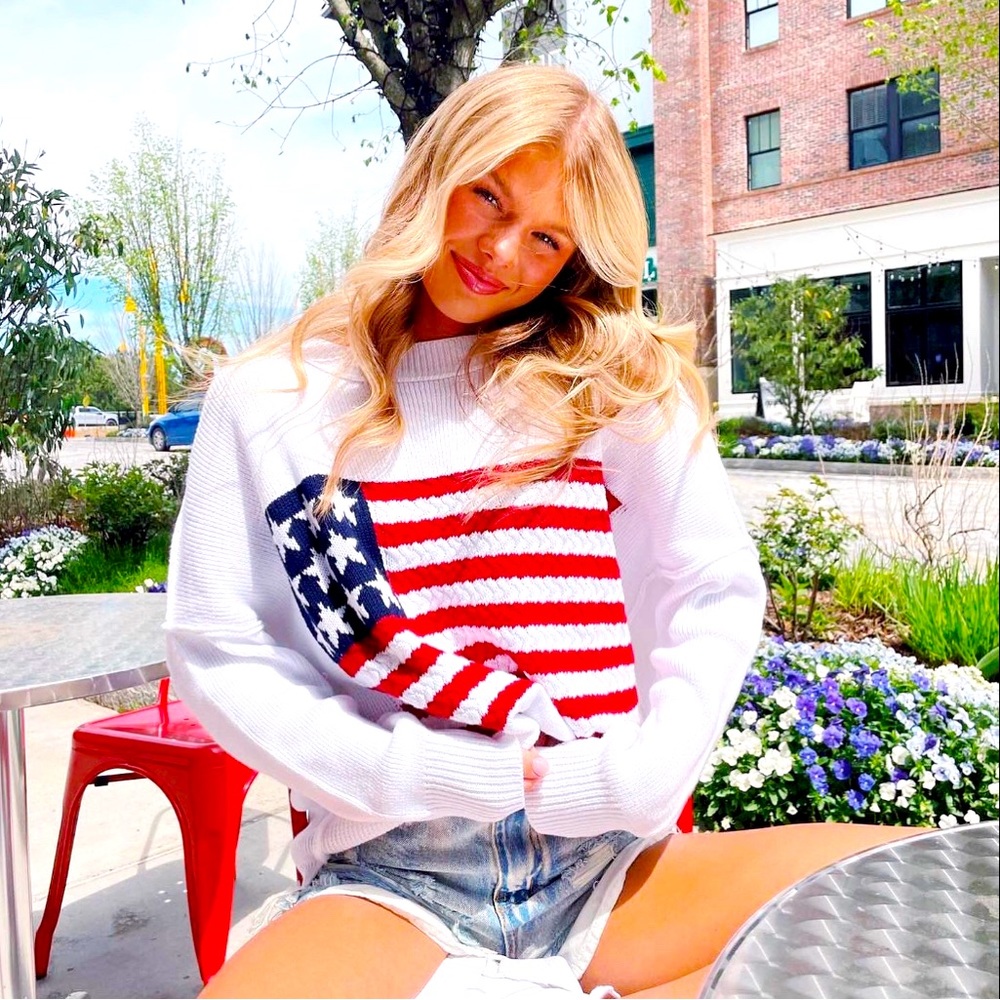 American flag sweater